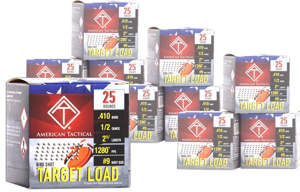 ATI Ammunition Target Load 410 2.5in 1/2OZ 9 1280FPS 250RD Case LOT