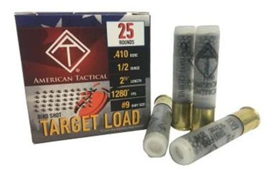 ATI Ammunition Target Load 410 2.5in 1/2OZ 9 1280FPS 250RD Case LOT view 2