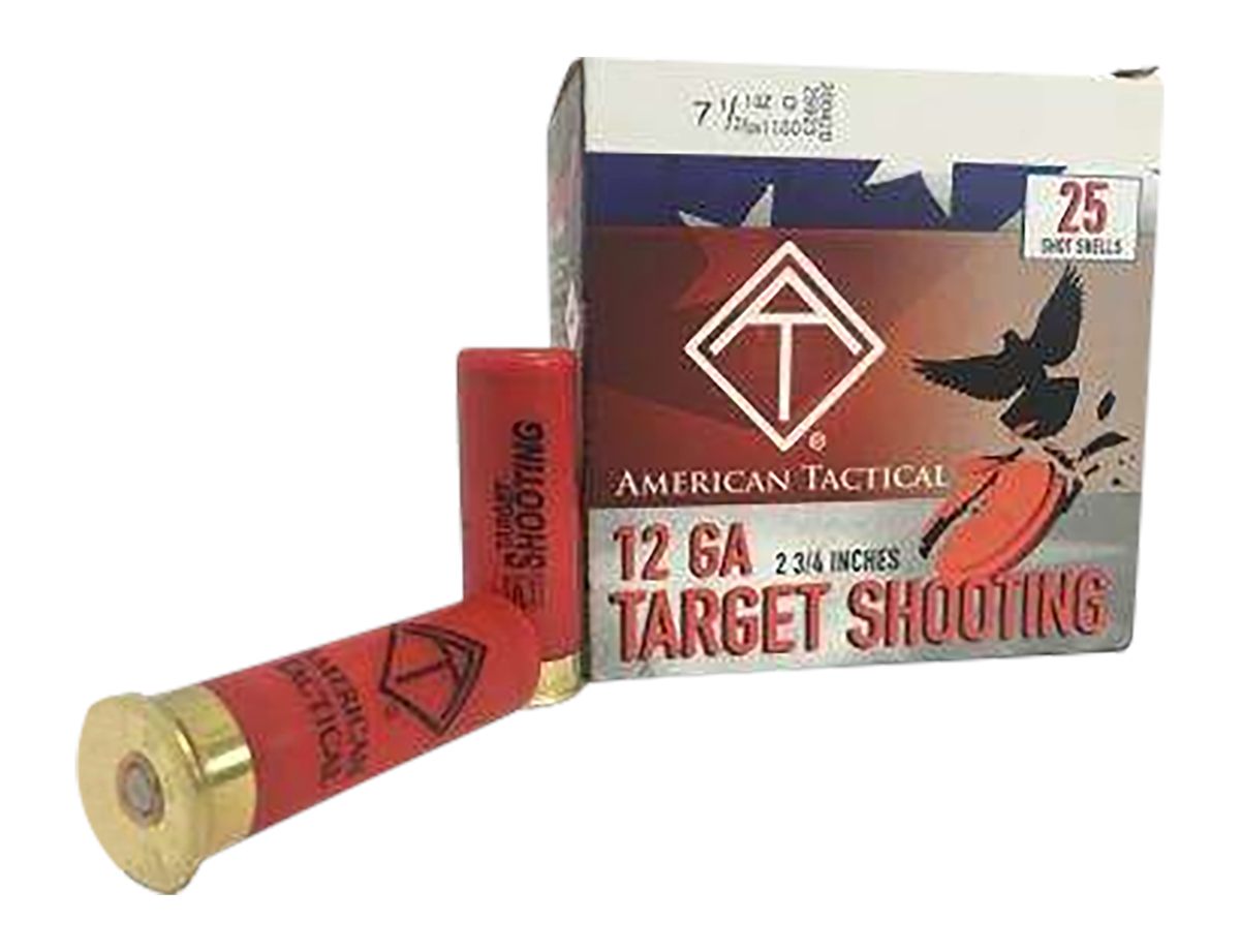 American Tactical ATI Target Load 12 Gauge 2.75in 1oz 7.5 Shot 25 Per Box/1