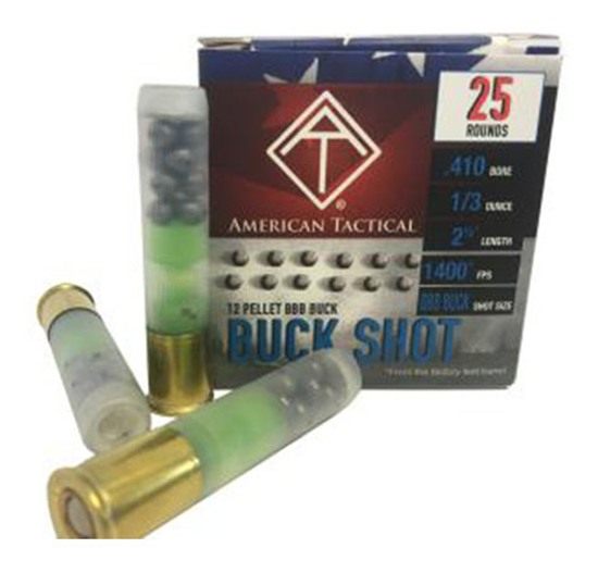 American Tactical ATI Buck Shot 410 2.5in 1/3OZ BBB 1400FPS 250RD Case LOT view 2