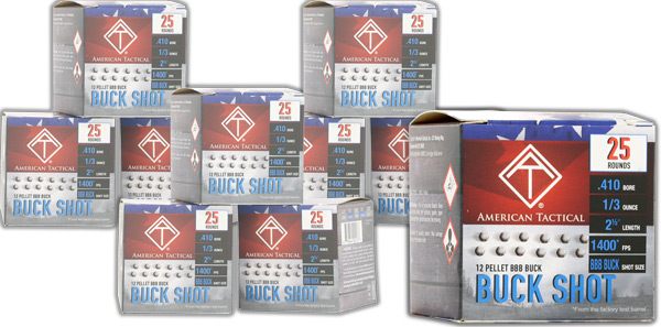 American Tactical ATI Buck Shot 410 2.5in 1/3OZ BBB 1400FPS 250RD Case LOT view 3