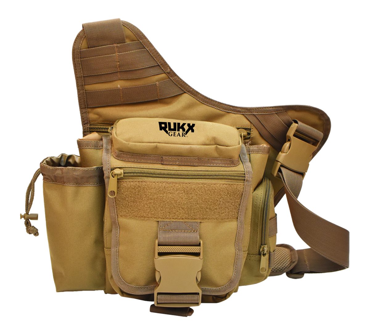 Rukx Gear ATICTSBT Sling Bag Tan 600D Polyester Single Strap