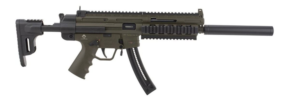 American Tactical GSG Full Size 22 LR 22+1 16.25in Black Green Polymer Rece view 2