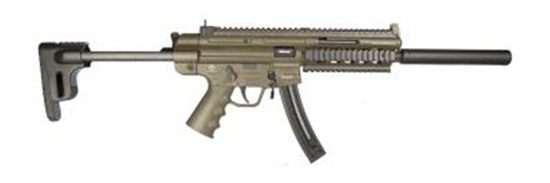 American Tactical GSG Full Size 22 LR 22+1 16.25in Black Green Polymer Rece view 3