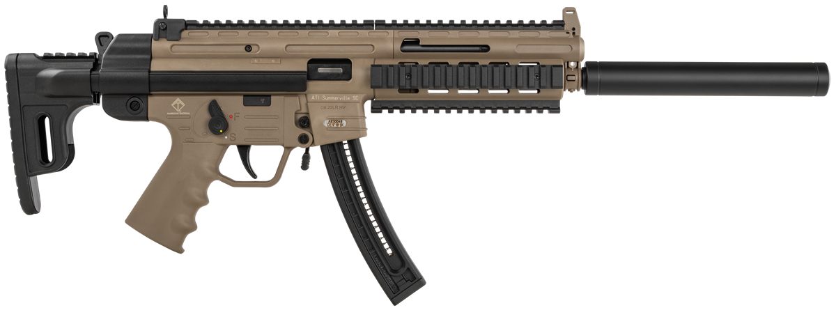 American Tactical GSG Full Size 22 LR 22+1 16.25in Black Tan Polymer Receiv