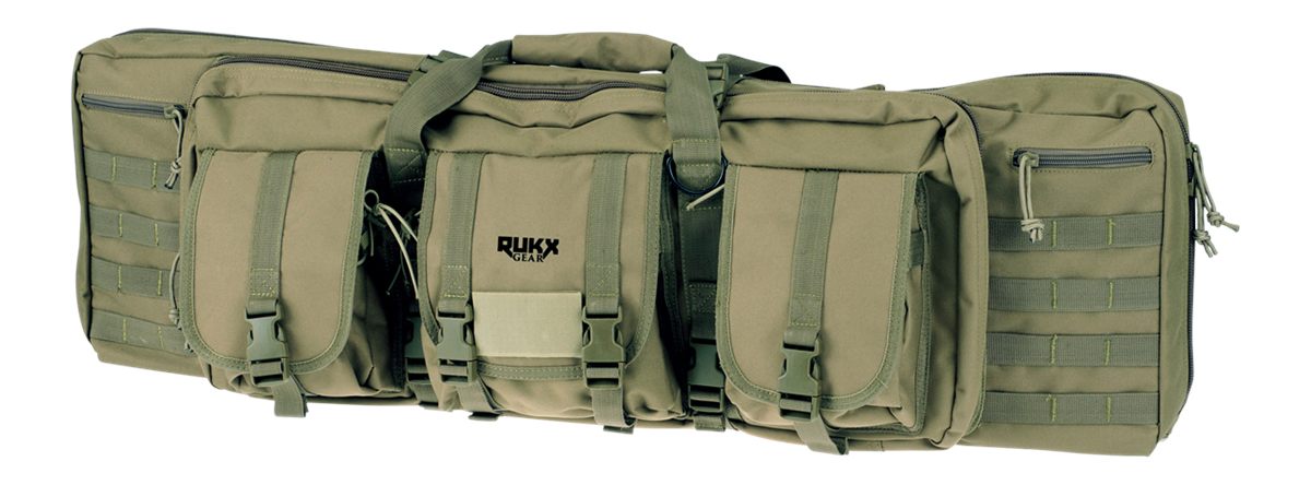 Rukx Gear ATICT36DGG Tactical Double Gun Case 36in Water Resistant Green 60