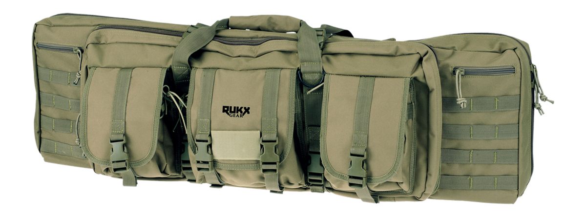 Rukx Gear ATICT42DGG Tactical Double Gun Case 42in Water Resistant Green 60