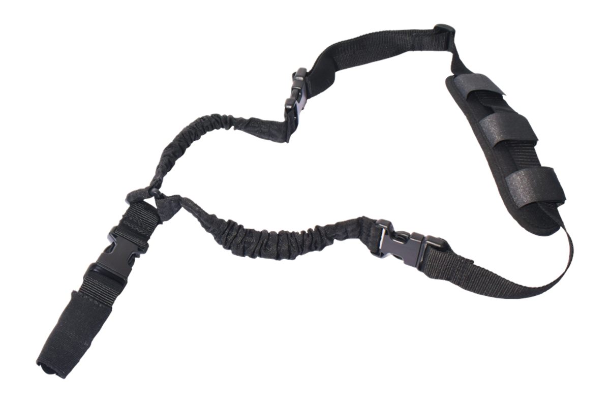 Rukx Gear ATICT1PSB Tactical Single Point Sling Black Nylon Adjustable Bung