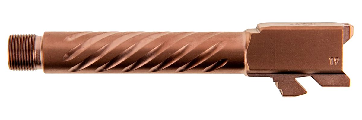 Ballistic Advantage BAPSG195T3R Premium Series  9mm Luger Fits Glock 19 Gen 3-5 Spiral Fluted Threaded Copper PVD Stainless Steel