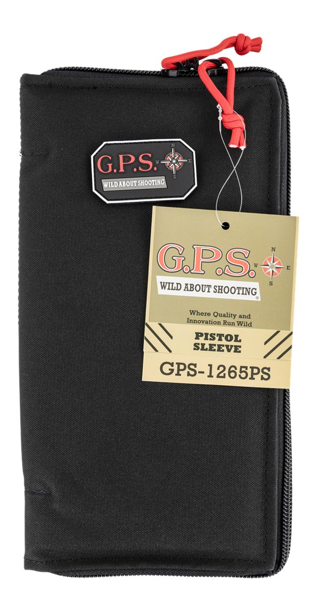 GPS Large Pistol Sleeve with Locking Zipper - Rugged Lightweight Portable S