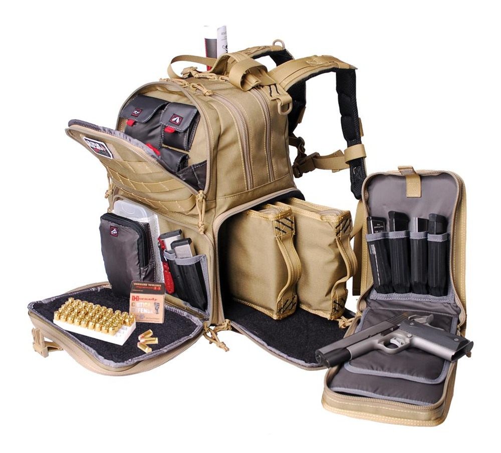G Outdoors GPS Bags T1612BPT Tactical Range Tan 1000D Nylon Teflon Coating view 2