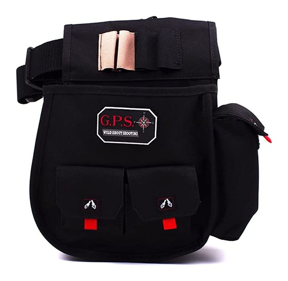 GPS Deluxe Double Shell Pouch - Rugged Shooting Range Bag with Adjustable W