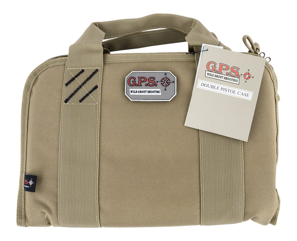 GPS Double Pistol Case, Tan view 2