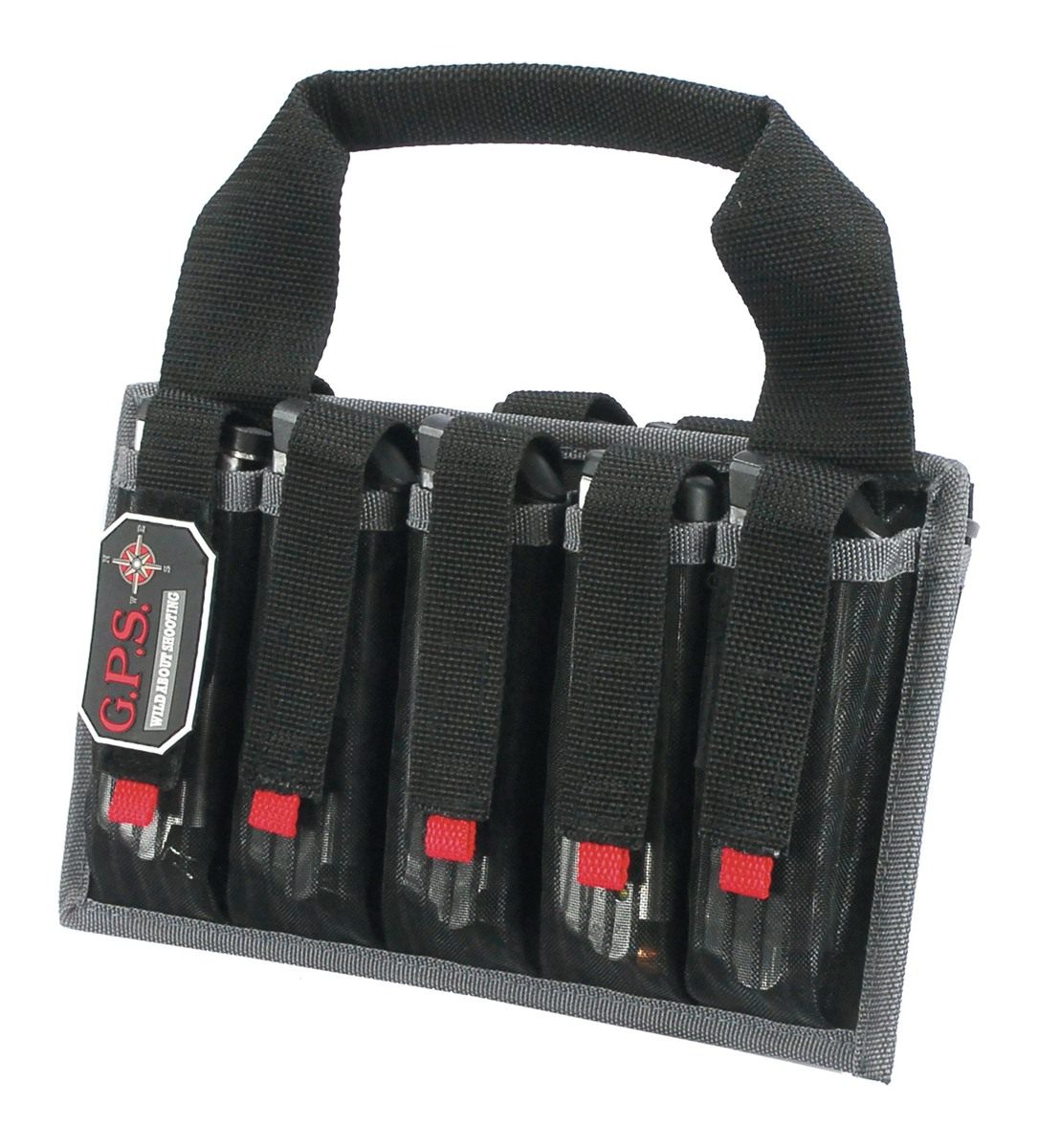 GPS G5 Outdoors Pistol Magazine Tote with Adjustable Hook and Loop Locking