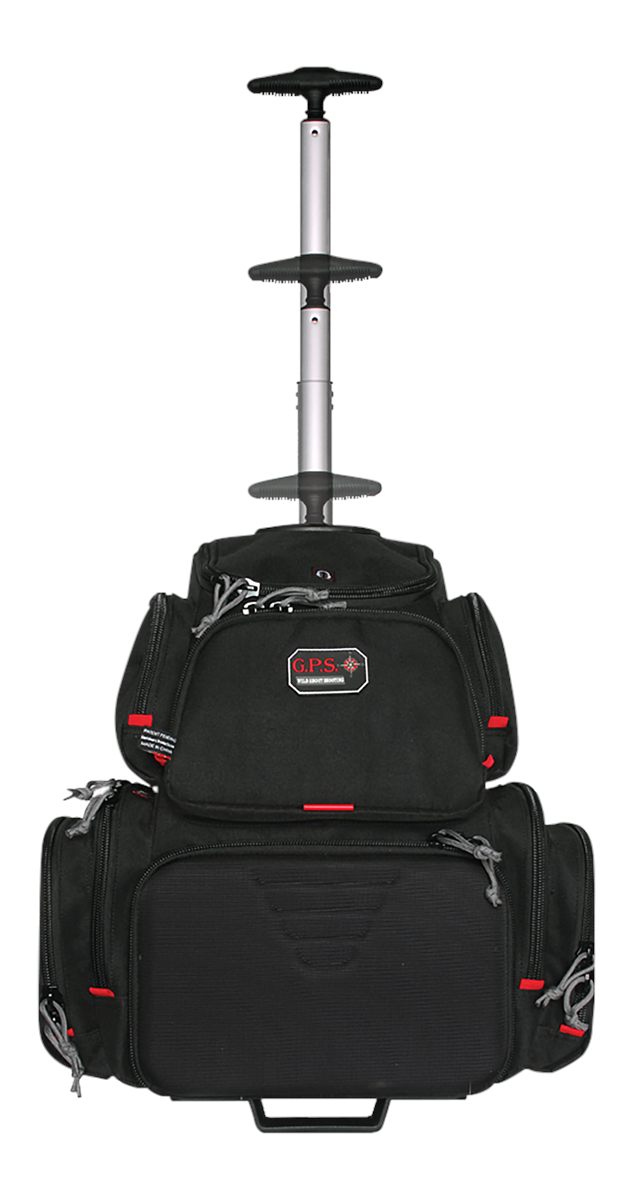 GPS Bags 1711ROBP Handgunner Rolling Backpack Black 600D Polyester Holds 4