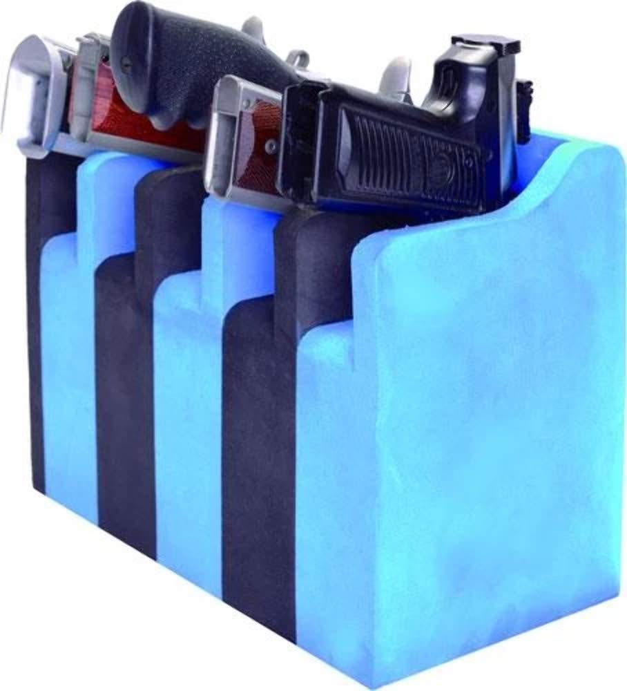 GPS Soft Foam 5 Medium Pistol Cradle Holder Organizer for Safe Storage - Bl view 2