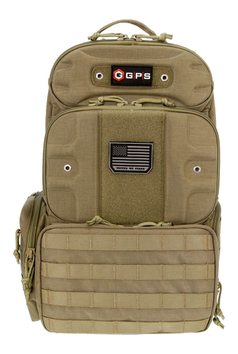 GPS Tactical Range Backpack Tan 12x10x6 view 2