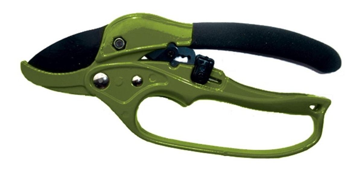 HME Heavy-Duty Ratchet Shears with Safety Locking Mechanism for Huning, Cam