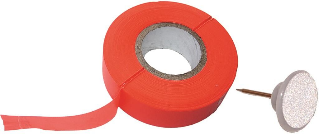 HME 150' Trail Marking Ribbon - Environmentally Safe Fluorescent Orange Wea view 2