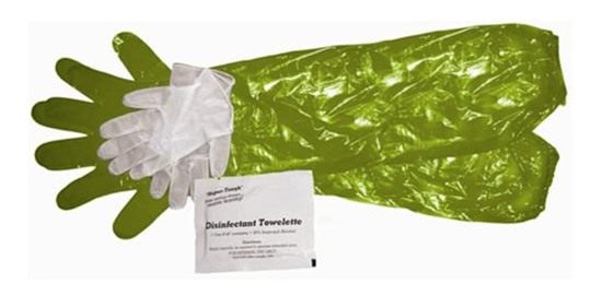 HME Game Cleaning Gloves with Towelette Disposable Shoulder-Length Field Dr view 3