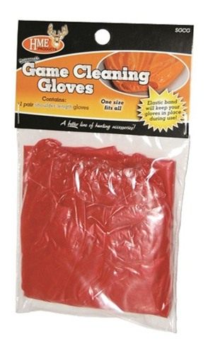HME Single Game Cleaning Gloves (1 Pair) Disposable Shoulder-Length Field D view 2