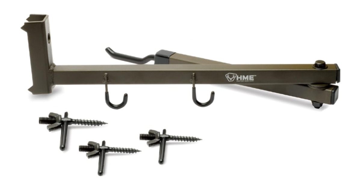 HME High-Quality Easy-to-Attach Secure Better Tree Stand Bow Hanger - Inclu