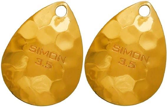 Hawken Fishing SSBH35004 Simon Spinner Blade 3.5 Hex - Gold view 2
