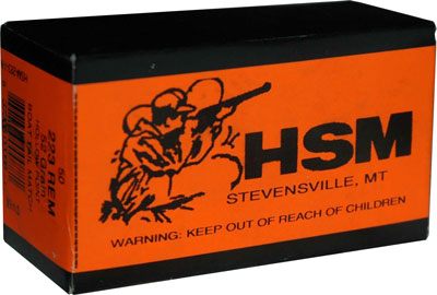 HSM Ammo 223 REM 52GR Match BTHP 50RD 10BX/CS