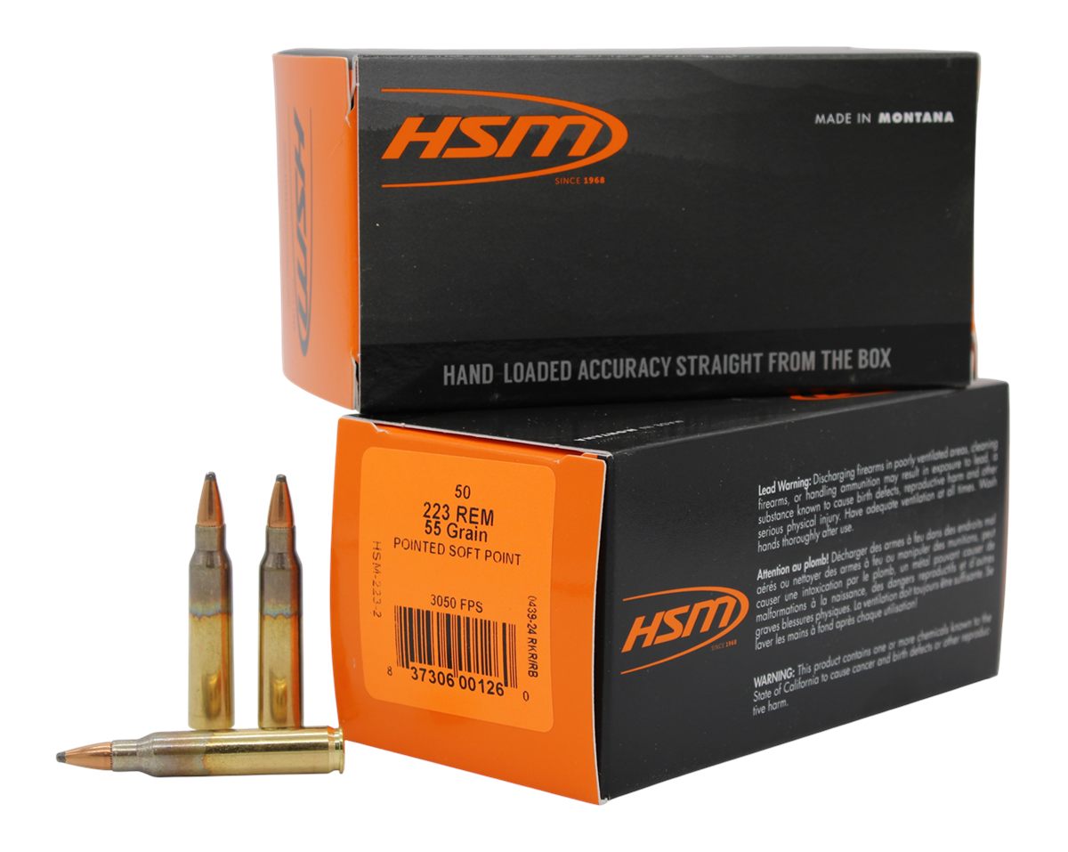 HSM 2232 Varmint Remanufactured 223 55 gr Soft Point 50 Per Box/10 Case