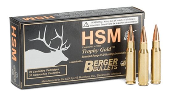 HSM 7MAG168VLD Trophy Gold Extended Range 7mm Rem Mag 168 gr Berger Hunting view 3