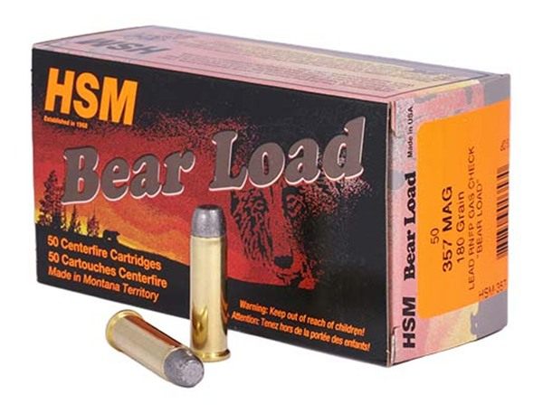 HSM Bear Load Hard Cast Handgun Ammunition .357 Rem Mag 180gr Rnfp Gas Chec view 2