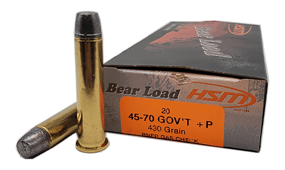 HSM Bear Load Hard Cast Handgun Ammunition 45-70 Govt 430gr Rnfp Gas Check