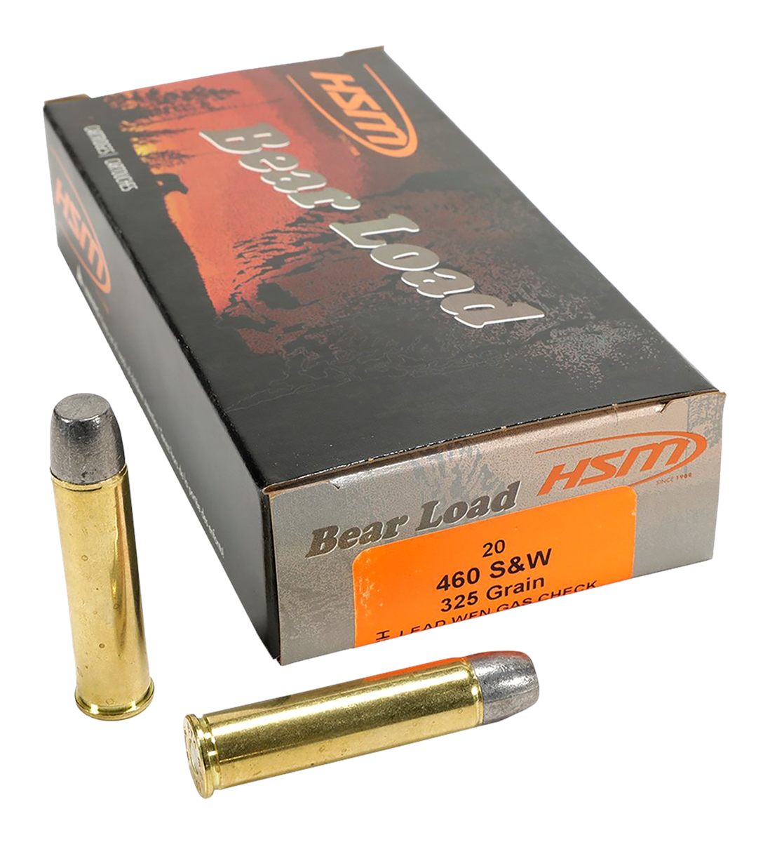 HSM Ammo Bear Load Hard Cast Handgun Ammunition .460 S W 325gr WFN Gas Chec