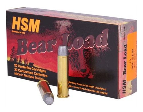 HSM Ammo Bear Load Hard Cast Handgun Ammunition .460 S W 325gr WFN Gas Chec view 2