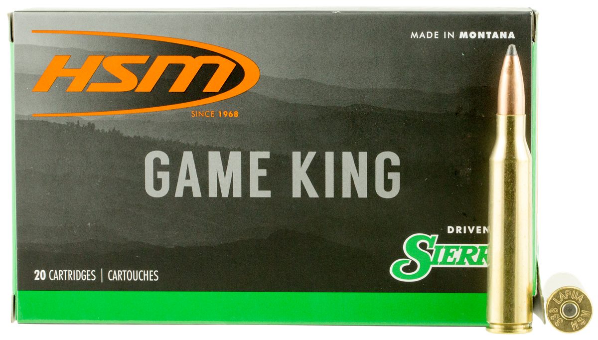 HSM 338LAPUA14N Game King 338 Lapua Mag 215 gr Sierra Spitzer Boat Tail 20