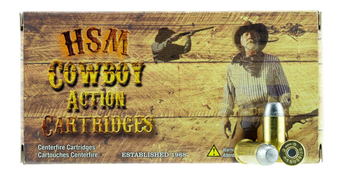 HSM Ammunition 44R1N Cowboy Action 44 Russian 200 gr Round Nose Flat Point