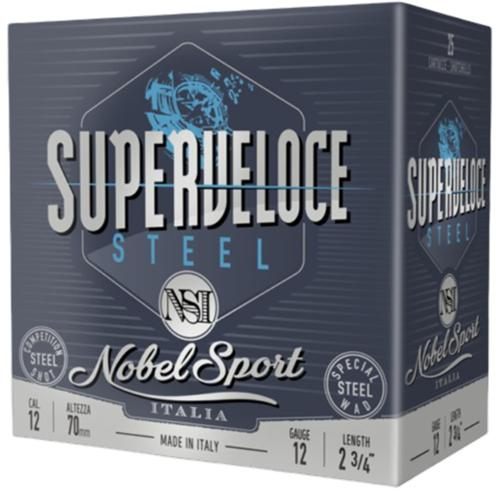 Eurosports Nobel Target Steel Shotshells 12 ga 2-3/4in 1oz 1378 fps 7 25/ct