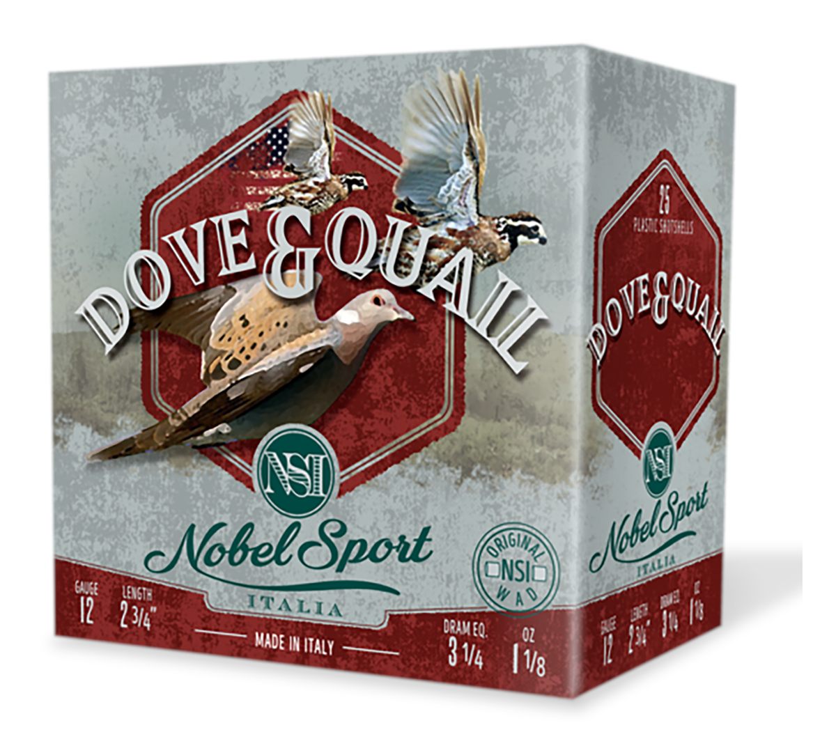 Eurosports Nobel/eurosports ANSF128 Dove Quail 12 Gauge 2.75in 1 1/8oz 8 Sh