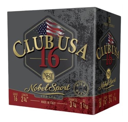 Eurosports Nobel Sport Club USA 16 Shotshells ga 2-3/4in 1/16 oz 1330 fps 6