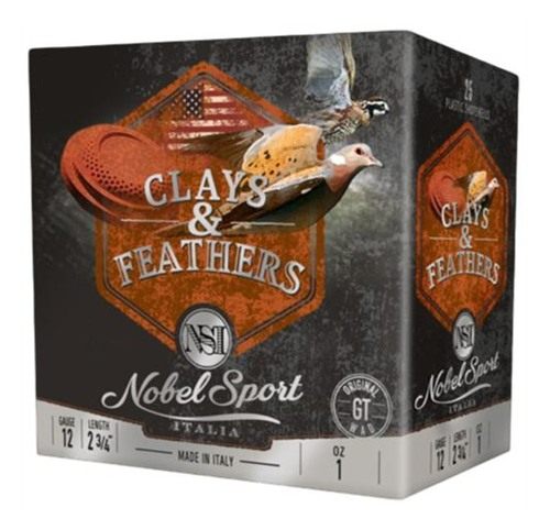 Eurosports Nobel Sport Clays Feathers Shotshells 12ga 2-3/4in 1oz 1300 fps