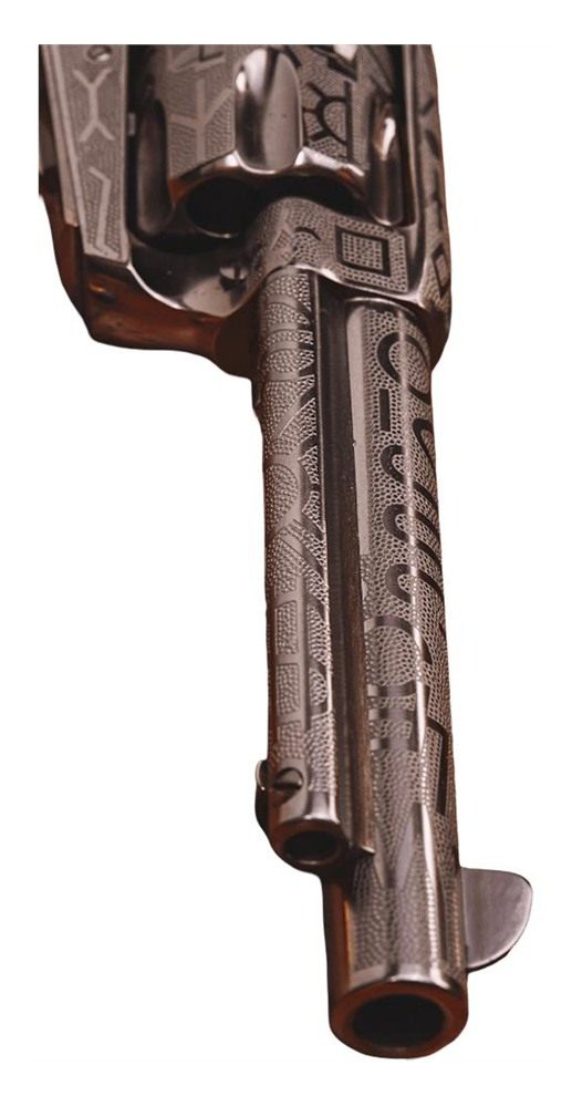 Taylors AND Company OG1407 1873 Cattle Brand 357 Mag 6rd 5.50in Nickel Engr view 3