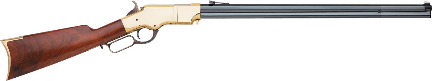 Taylors & Company 550252 1860 Uberti Full Size 44-40 Win 13+1 24.25" Blued Octagon Barrel, Brass Receiver, Walnut Fixed Stock, Right Hand
