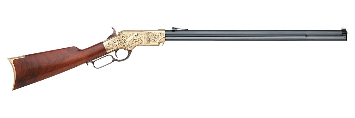 Taylors AND Company 550295 1860 Brass Engraved 45 Colt (LC) 13+1 24.25in Bl