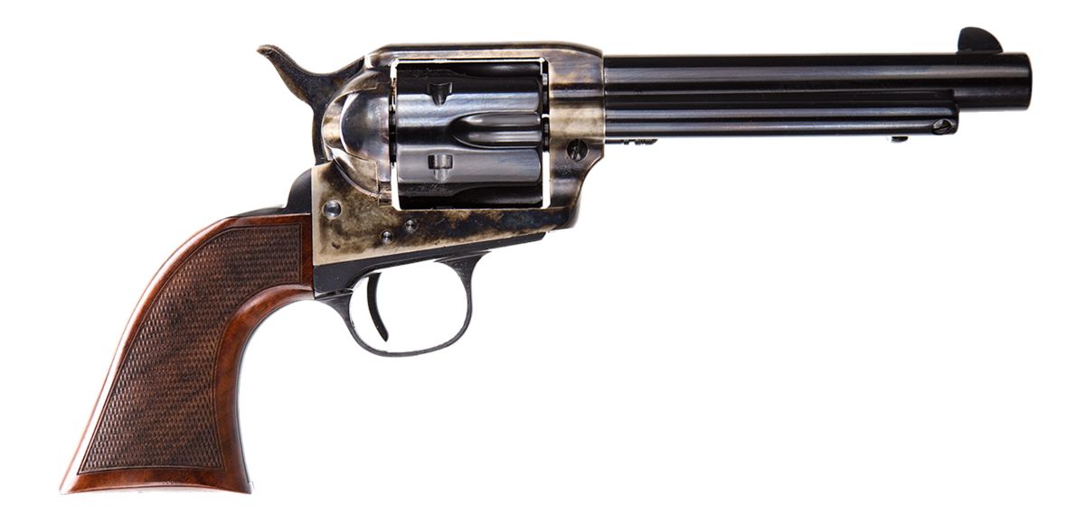Taylor's Company 550811DE Smoke Wagon Uberti 357 Mag 6 Shot 5.50in Blued Ro