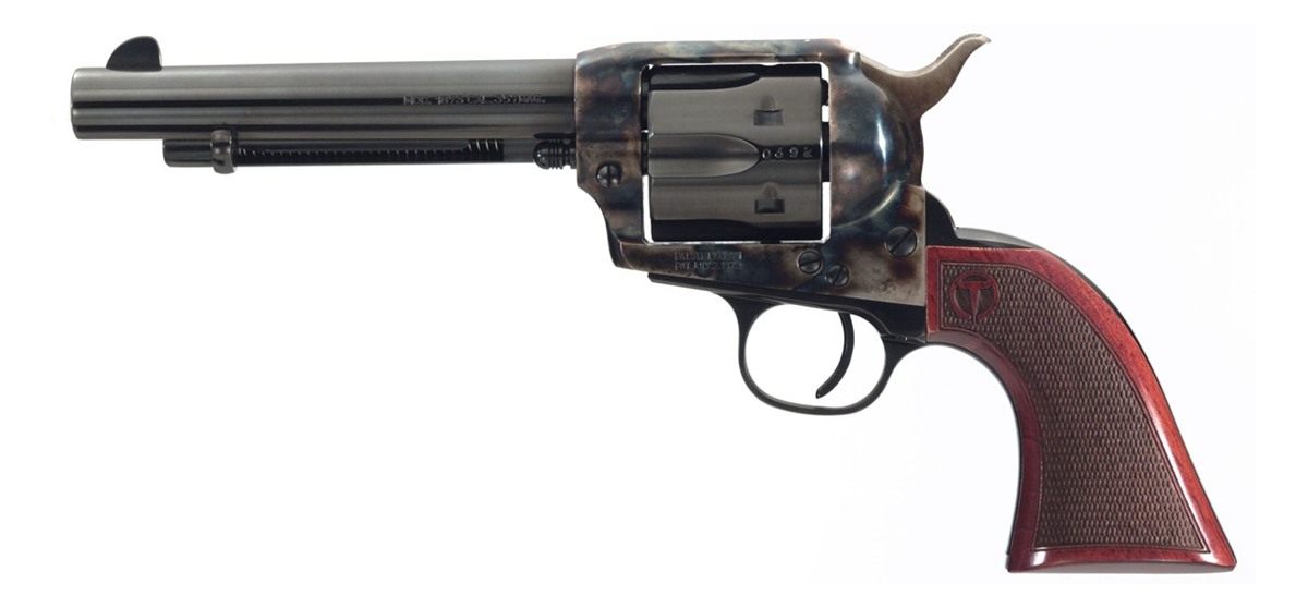 Taylor's Company 550811DE Smoke Wagon Uberti 357 Mag 6 Shot 5.50in Blued Ro view 2