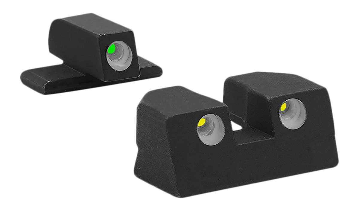 Meprolight USA 101103201 Tru-Dot Green Tritium White Outline Front Sight-Ye