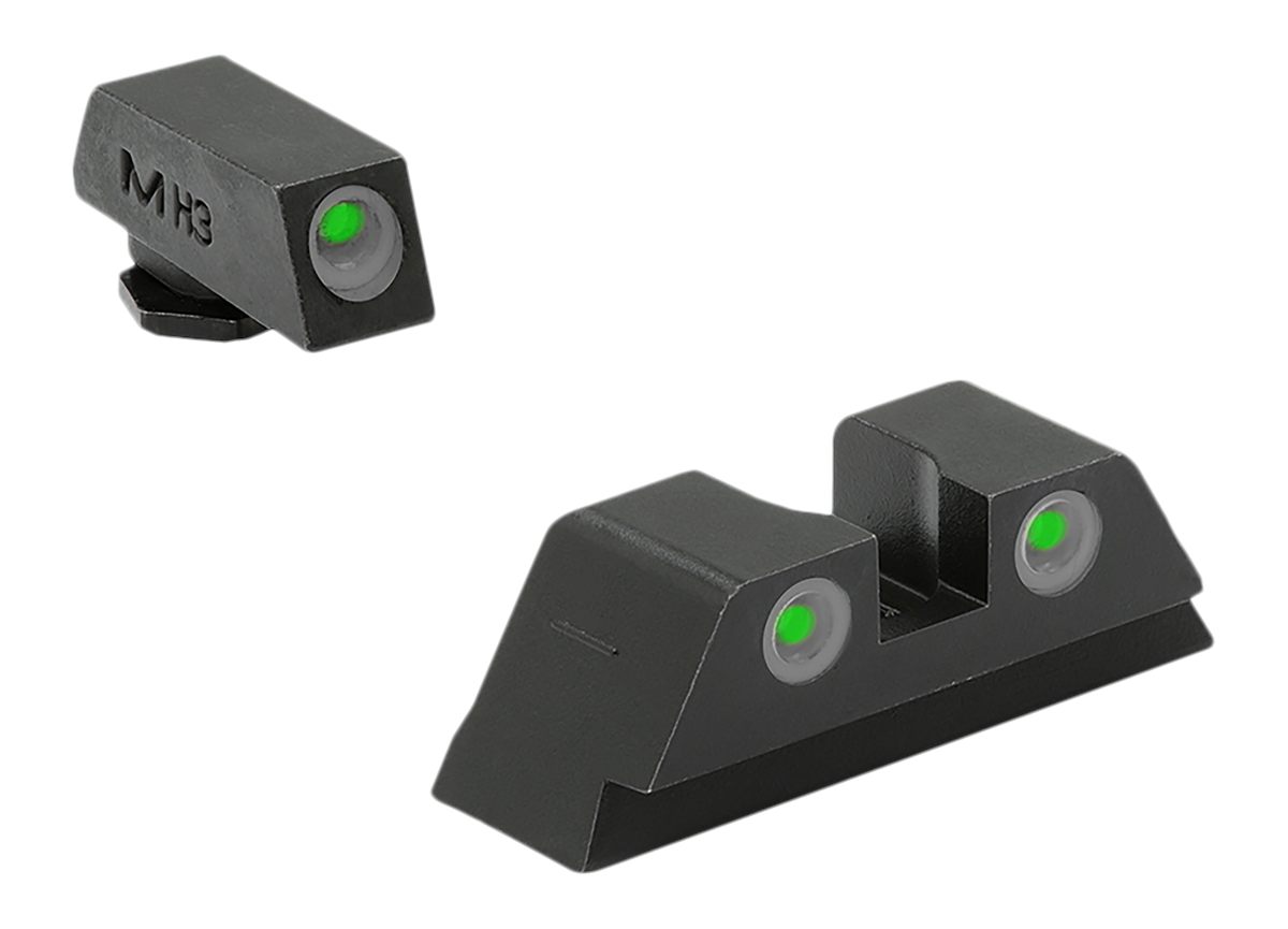 Meprolight USA 102243101 Tru-Dot Sight Set Green Tritium Front Rear, Compat