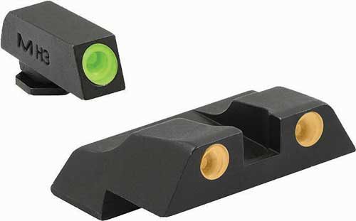 Meprolight USA 102243301 Tru-Dot Sight Set Green Tritium Front/Orange Rear view 2