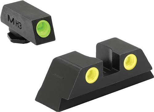 Meprolight USA 102243201 Tru-Dot Sight Set Green Tritium Front/Yellow White view 2