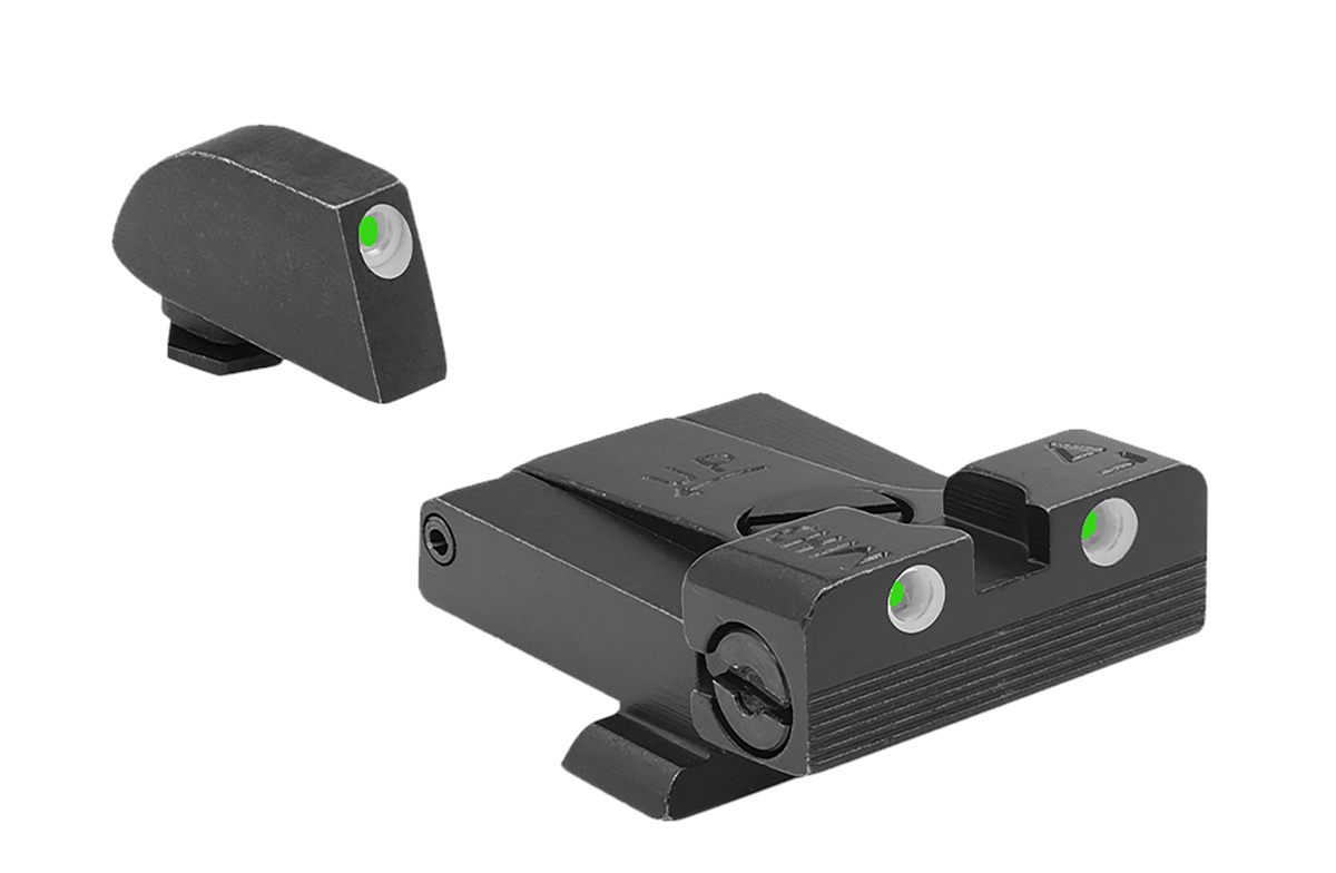 Meprolight USA 202243101 Tru-Dot Sight Set Green Tritium Front Rear, Compat